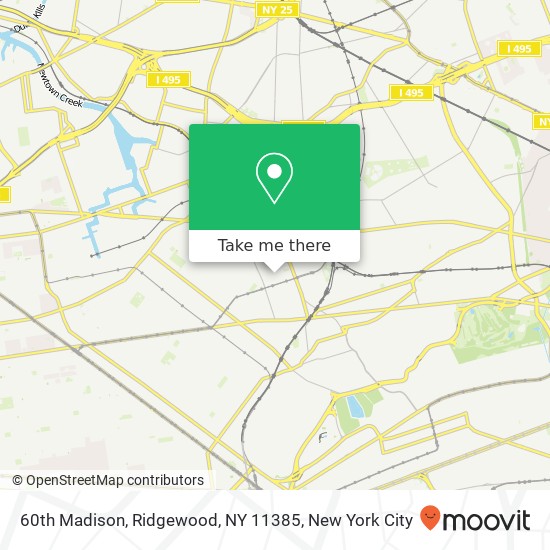 Mapa de 60th Madison, Ridgewood, NY 11385