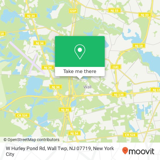 W Hurley Pond Rd, Wall Twp, NJ 07719 map