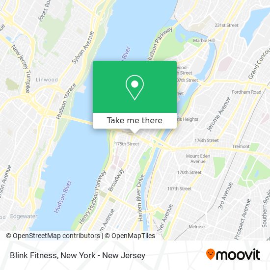 Blink Fitness map