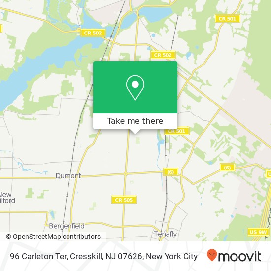 Mapa de 96 Carleton Ter, Cresskill, NJ 07626