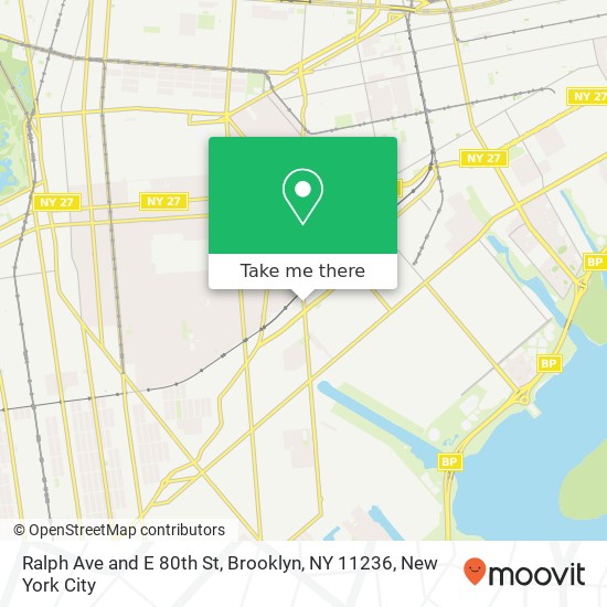 Mapa de Ralph Ave and E 80th St, Brooklyn, NY 11236