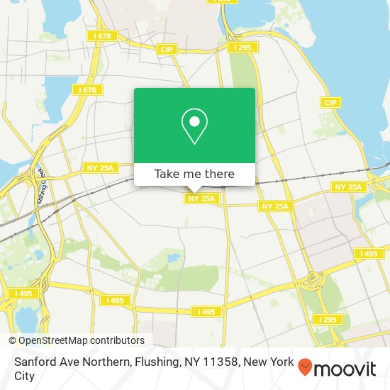 Mapa de Sanford Ave Northern, Flushing, NY 11358