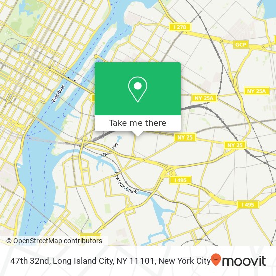 Mapa de 47th 32nd, Long Island City, NY 11101