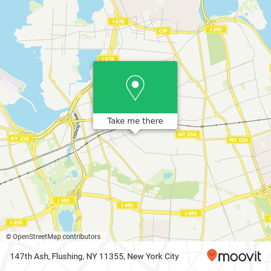 Mapa de 147th Ash, Flushing, NY 11355
