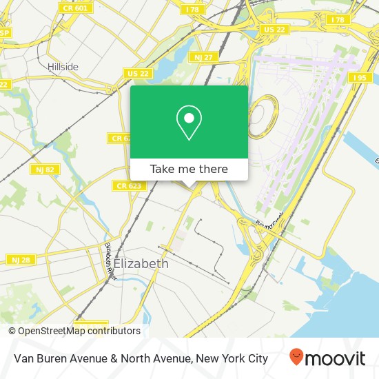 Van Buren Avenue & North Avenue map