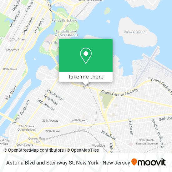 Astoria Blvd and Steinway St map