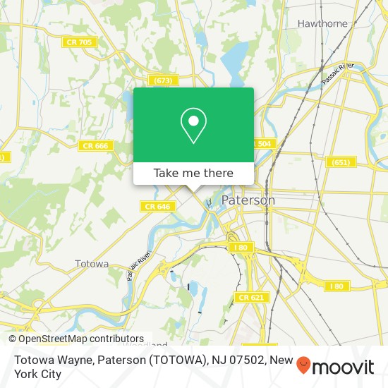 Totowa Wayne, Paterson (TOTOWA), NJ 07502 map