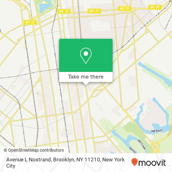 Mapa de Avenue L Nostrand, Brooklyn, NY 11210