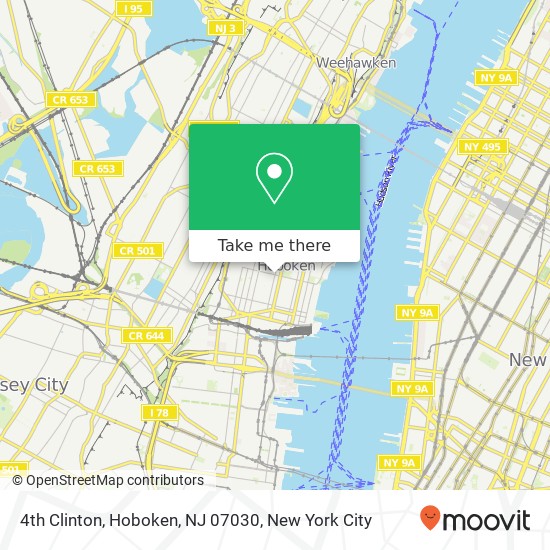 Mapa de 4th Clinton, Hoboken, NJ 07030