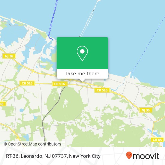 Mapa de RT-36, Leonardo, NJ 07737
