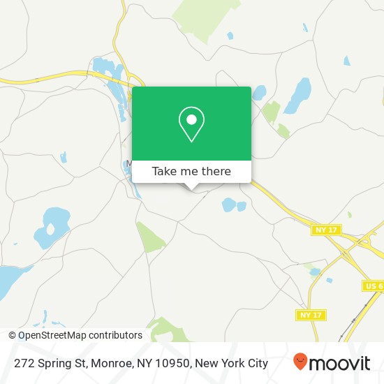 Mapa de 272 Spring St, Monroe, NY 10950