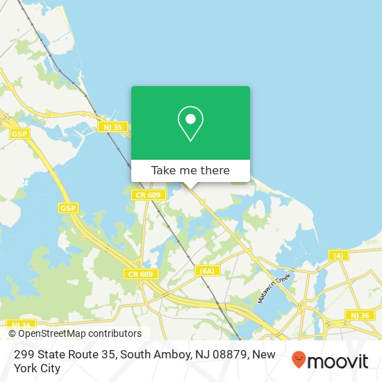 Mapa de 299 State Route 35, South Amboy, NJ 08879