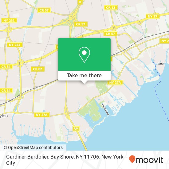 Gardiner Bardolier, Bay Shore, NY 11706 map