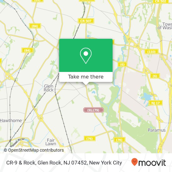 Mapa de CR-9 & Rock, Glen Rock, NJ 07452