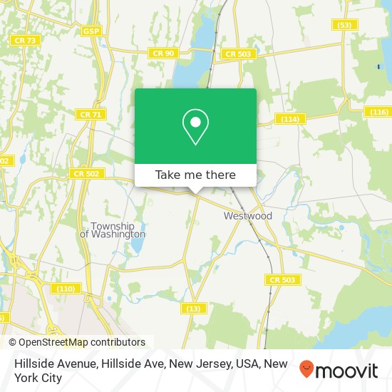 Hillside Avenue, Hillside Ave, New Jersey, USA map