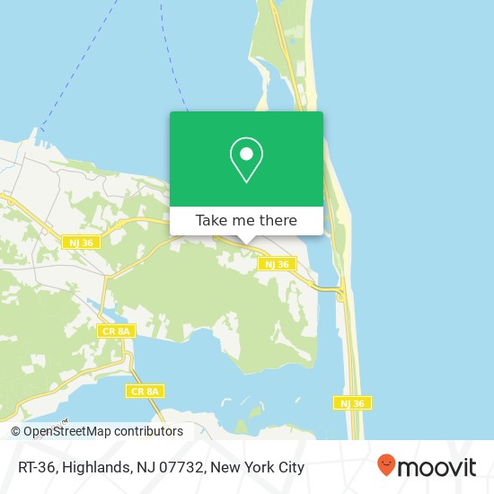 Mapa de RT-36, Highlands, NJ 07732