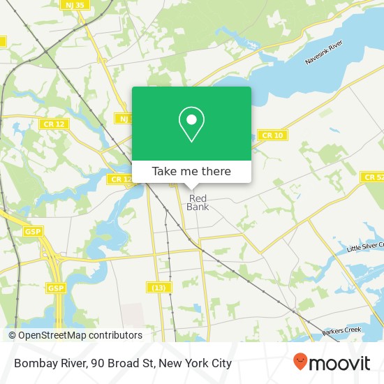 Bombay River, 90 Broad St map
