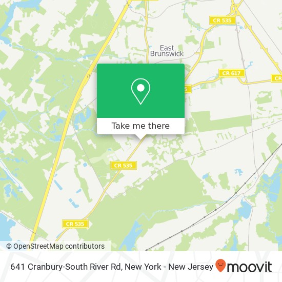 Mapa de 641 Cranbury-South River Rd, East Brunswick, NJ 08816