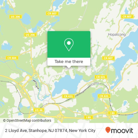 Mapa de 2 Lloyd Ave, Stanhope, NJ 07874