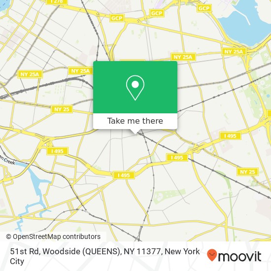51st Rd, Woodside (QUEENS), NY 11377 map