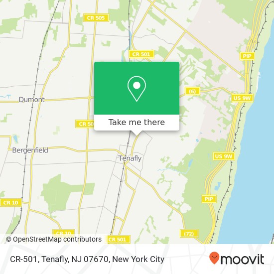 Mapa de CR-501, Tenafly, NJ 07670