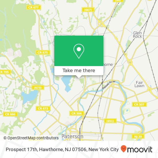 Mapa de Prospect 17th, Hawthorne, NJ 07506