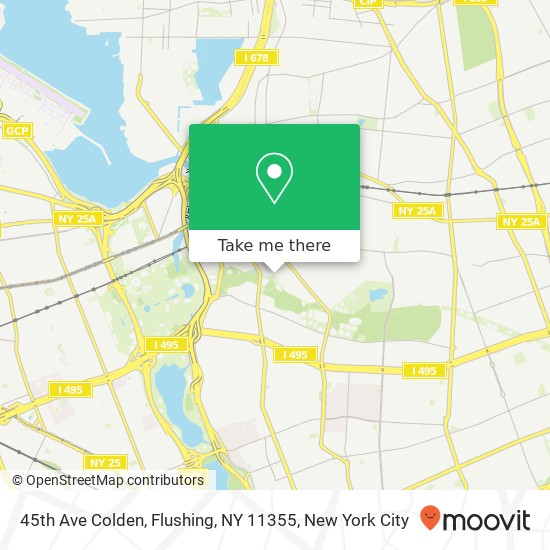 Mapa de 45th Ave Colden, Flushing, NY 11355