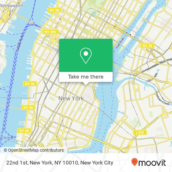 22nd 1st, New York, NY 10010 map