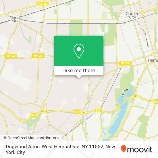 Mapa de Dogwood Alton, West Hempstead, NY 11552