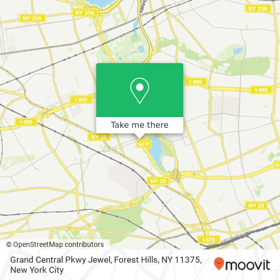 Mapa de Grand Central Pkwy Jewel, Forest Hills, NY 11375