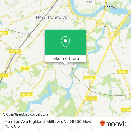 Harrison Ave Highland, Milltown, NJ 08850 map