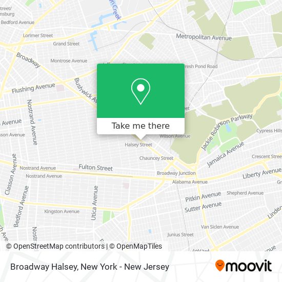 Broadway Halsey map