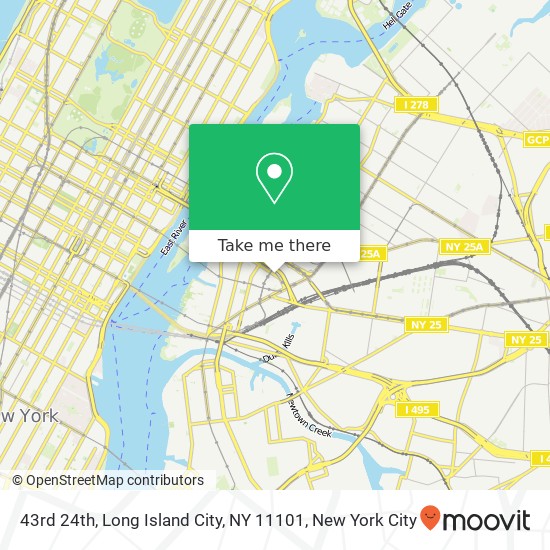 Mapa de 43rd 24th, Long Island City, NY 11101