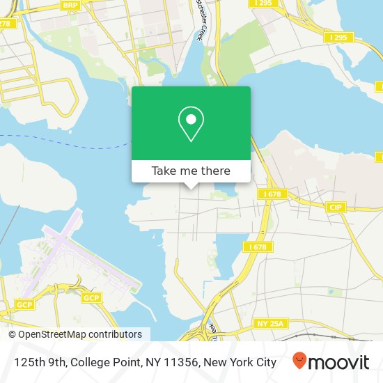 Mapa de 125th 9th, College Point, NY 11356
