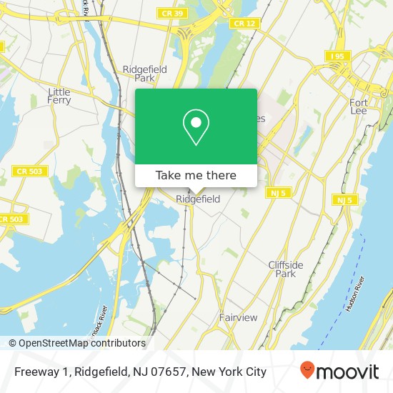 Mapa de Freeway 1, Ridgefield, NJ 07657