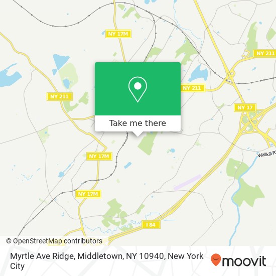 Mapa de Myrtle Ave Ridge, Middletown, NY 10940