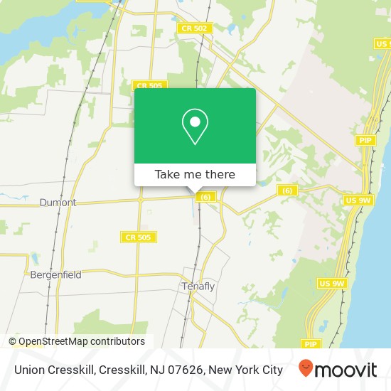 Mapa de Union Cresskill, Cresskill, NJ 07626