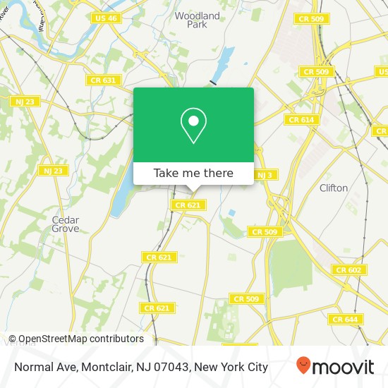 Mapa de Normal Ave, Montclair, NJ 07043