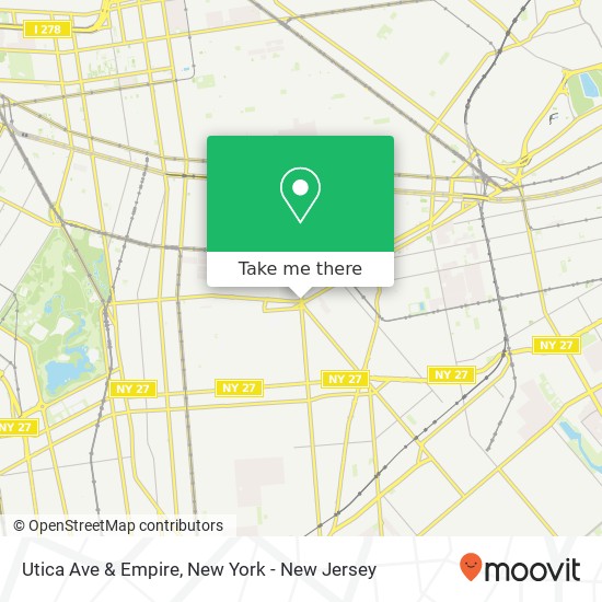 Utica Ave & Empire map
