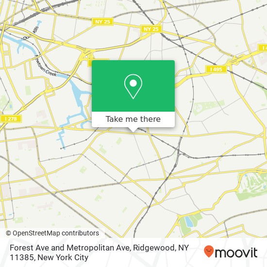 Forest Ave and Metropolitan Ave, Ridgewood, NY 11385 map