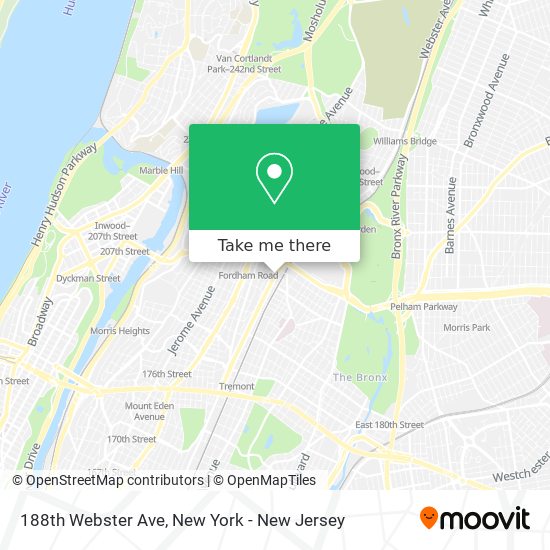 188th Webster Ave map