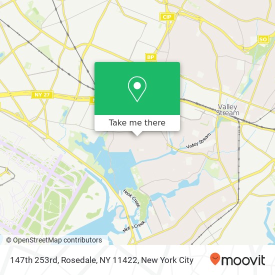 Mapa de 147th 253rd, Rosedale, NY 11422
