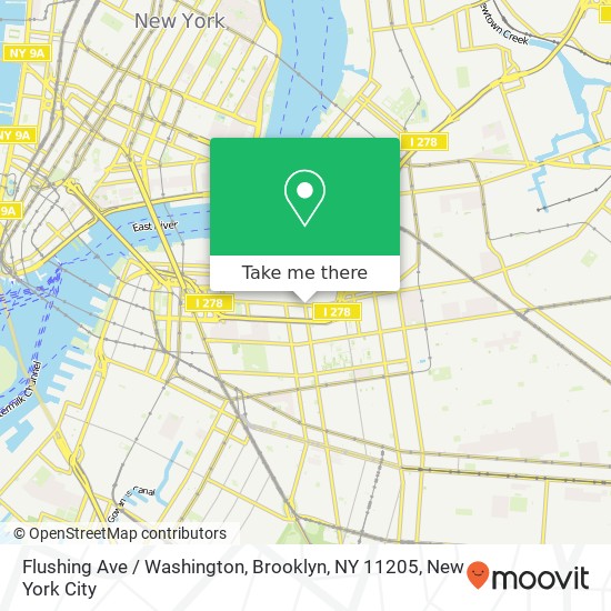 Flushing Ave / Washington, Brooklyn, NY 11205 map