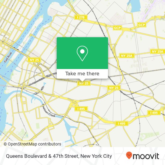 Mapa de Queens Boulevard & 47th Street