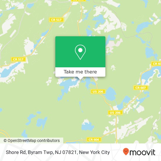 Mapa de Shore Rd, Byram Twp, NJ 07821