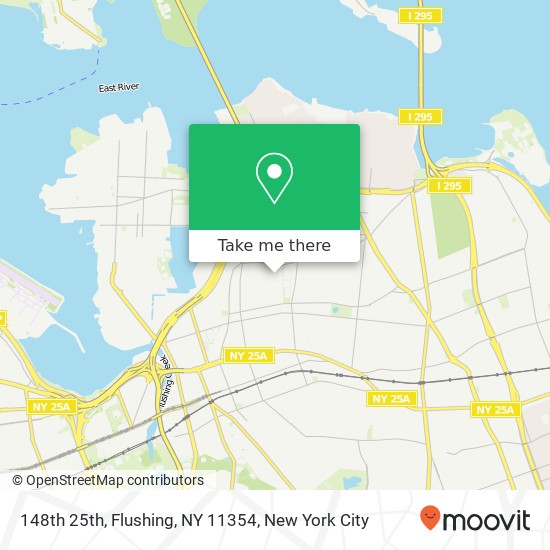 148th 25th, Flushing, NY 11354 map