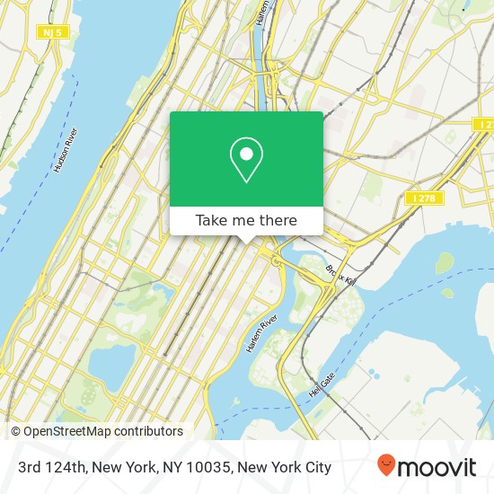 Mapa de 3rd 124th, New York, NY 10035