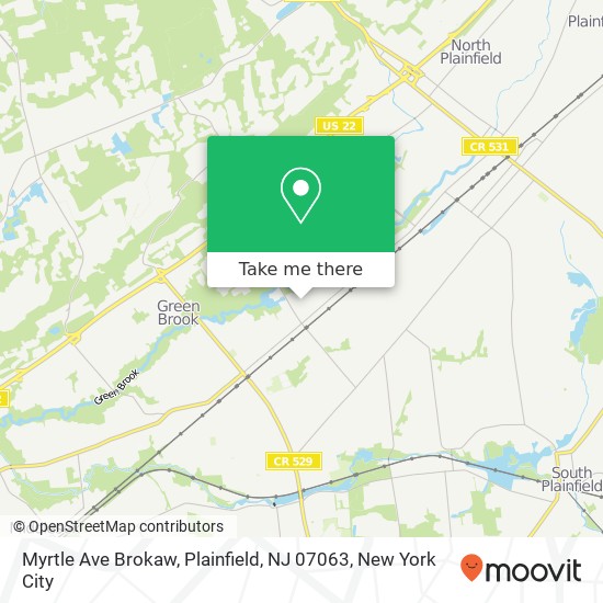 Mapa de Myrtle Ave Brokaw, Plainfield, NJ 07063