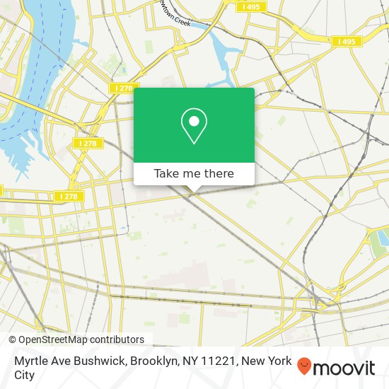 Myrtle Ave Bushwick, Brooklyn, NY 11221 map