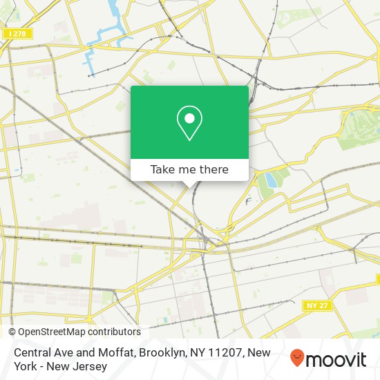 Mapa de Central Ave and Moffat, Brooklyn, NY 11207
